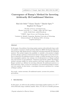 Convergence of Rump`s Method for Inverting Arbitrarily Ill