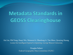 Metadata Standards in GEOSS Clearinghouse - CISC