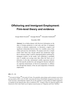 Offshoring and Immigrant Employment: Firm