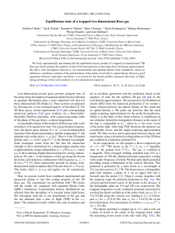 Equilibrium state of a trapped two-dimensional Bose gas - ENS-phys