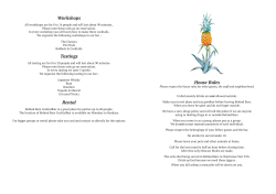 House Rules Workshops Tastings Rental