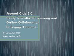 Journal Club 2.0: Using Team-Based Learning and Online