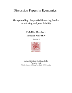 Discussion Papers in Economics