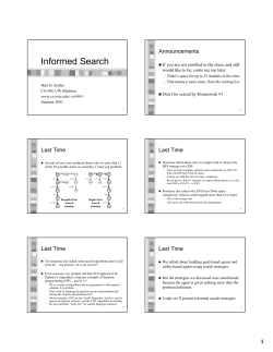 Informed Search - UW Computer Sciences User Pages
