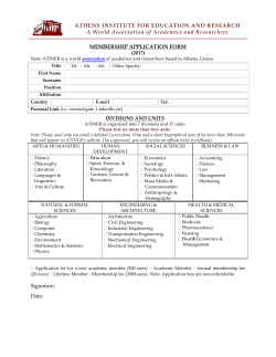 Membership Form - Athens Institute for Education and Research