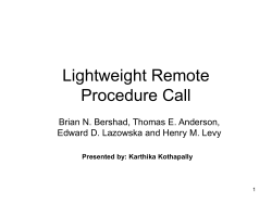 Lightweight Remote Procedure Call