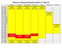 Fitness on Demand Schedule