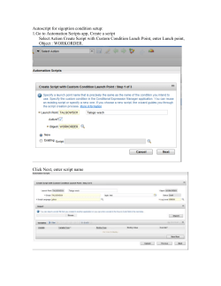 Autoscript for sigoption condition setup