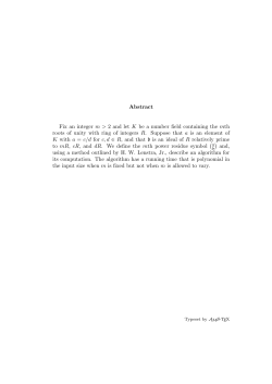 Abstract Fix an integer m > 2 and let K be a number field containing