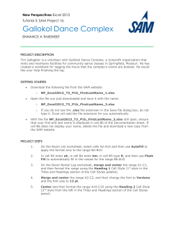 Final Figure 2: Room List Worksheet