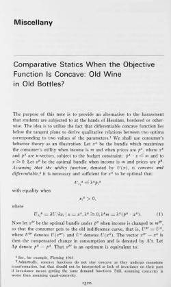 Comparative Statics When the Objective Function Is Concave
