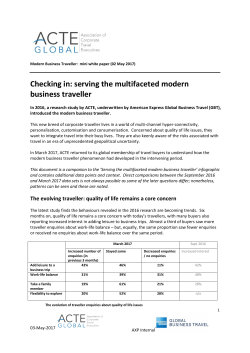 serving the multifaceted modern business traveller