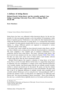 Keizo Masubara: "A defence of string theory"