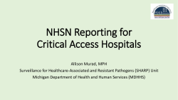 NHSN Reporting for Critical Access Hospitals