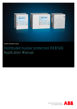 Distributed busbar protection REB500