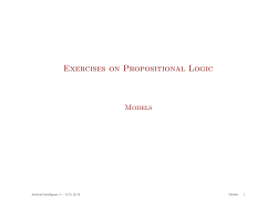 Exercises on Propositional Logic