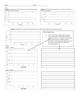 Graphing Your Motion &ndash; Lab 2