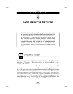 CHAPTER &sect; BASIC ITERATIVE METHODS The