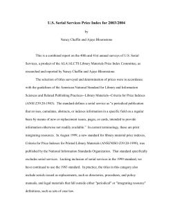 US Serial Services Price Index for 1996