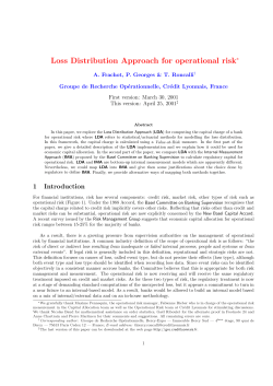 Loss Distribution Approach for operational risk
