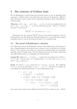 5 The existence of Gr&ouml;bner basis