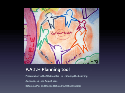 PATH Planning Tool &ndash; Presentation to the Whānau Ora Hui