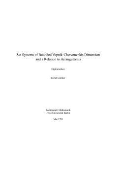 Set Systems of Bounded Vapnik-Chervonenkis Dimension and a