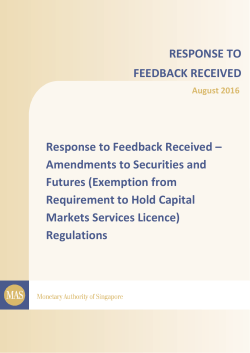 Response to Feedback Received on Amendments to Securities and