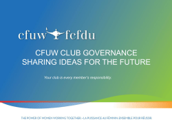Club Governance Workshop