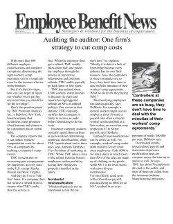 Auditing the auditor: One firm`s strategy to cut comp costs