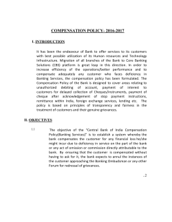Compensation Policy - Central Bank of India