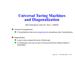 Universal Turing Machines and Diagonalization