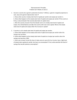 Macroeconomic Principles Problem Set 4