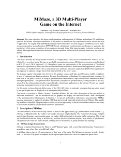 MiMaze, a 3D Multi-Player Game on the Internet