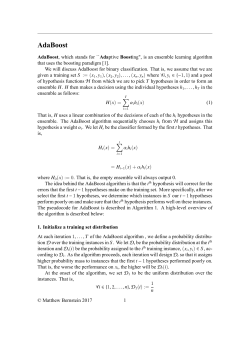 AdaBoost - UW Computer Sciences User Pages