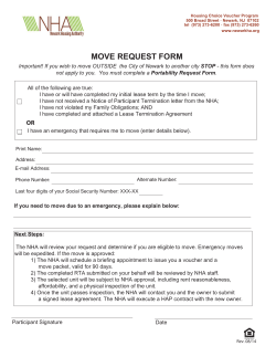 move request form - Newark Housing Authority