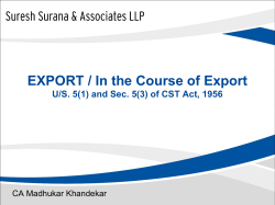 Penultimate sale for export