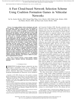 A Fast Cloud-based Network Selection Scheme Using Coalition