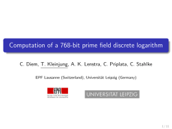 Computation of a 768-bit prime field discrete