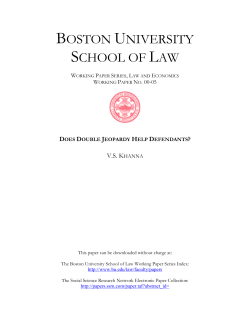 the potentially perverse effects of double jeopardy protection