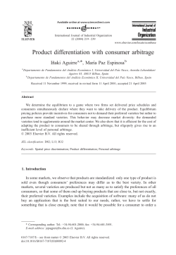 Product differentiation with consumer arbitrage