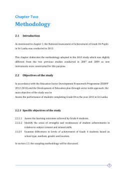 Methodology - Faculty of Education, University of Colombo