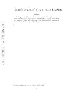 Santal&oacute; region of a log-concave function