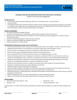 Play Performance Coordinator