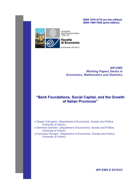 Bank Foundations, Social Capital, and the Growth of