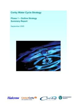 Corby Water Cycle Strategy