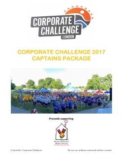 corporate challenge 2017 captains package