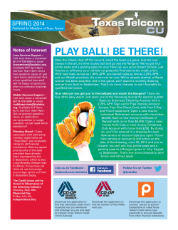 play ball! be there! - Texas Telcom Credit Union
