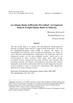 Are Islamic Banks Sufficiently Diversified? An Empirical