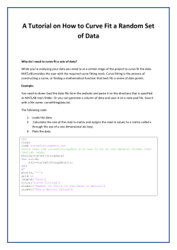 A Tutorial on How to Curve Fit a Random Set of Data